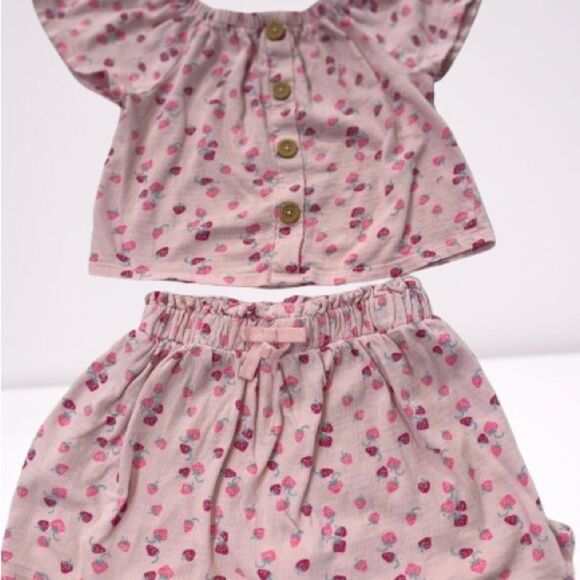 ☀️ Rachel Zoe Pink Floral Top and Skirt Set - Picture 1 of 9